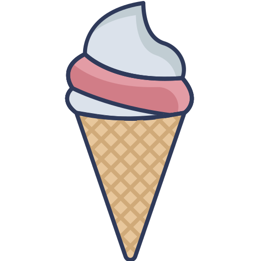 Ice cream cone Dinosoft Lineal Color icon