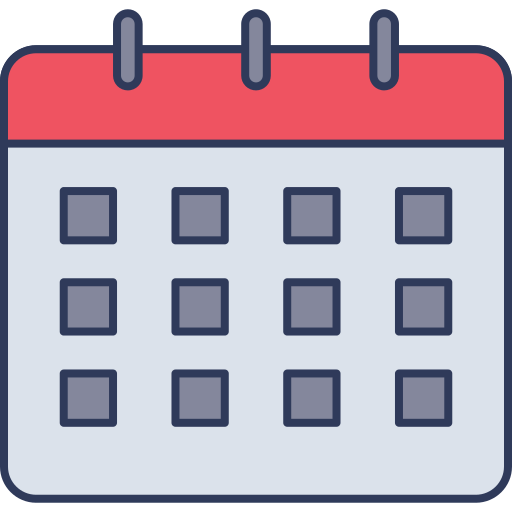 Calendar Dinosoft Lineal Color icon