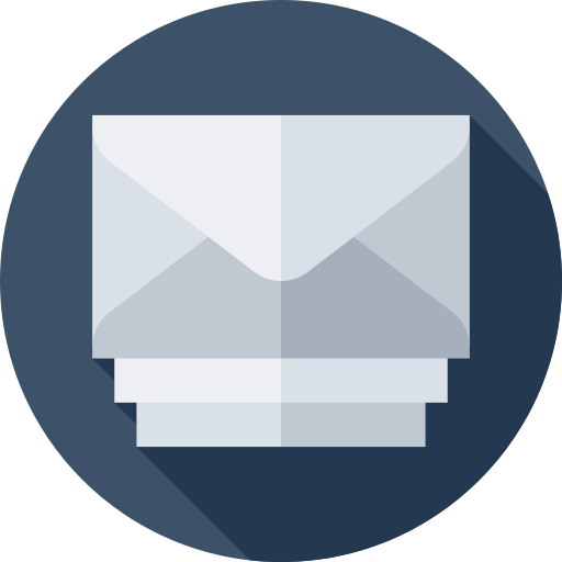 correos electrónicos Flat Circular Flat icono