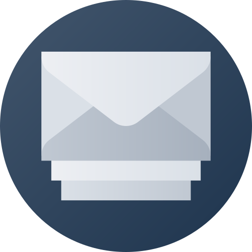 correos electrónicos Flat Circular Gradient icono