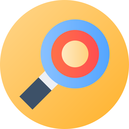 검색 Flat Circular Gradient icon