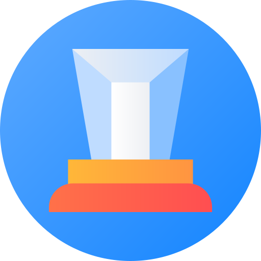 Award Flat Circular Gradient icon