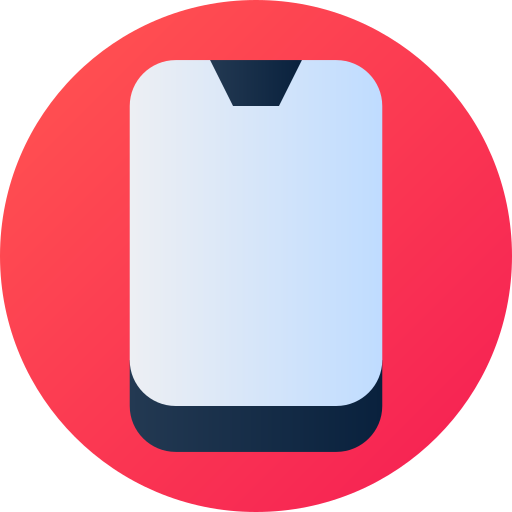 휴대폰 Flat Circular Gradient icon