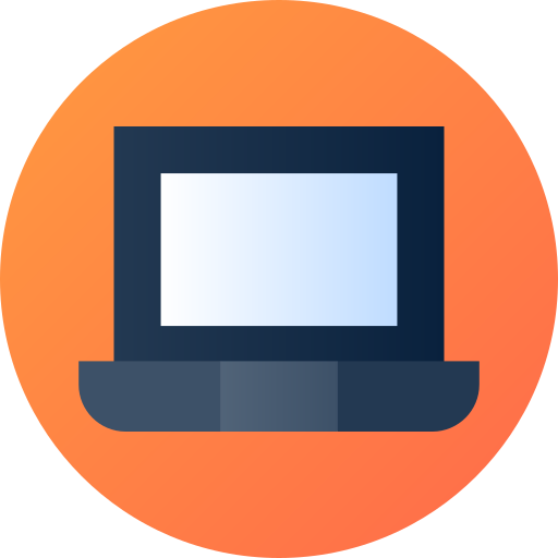 Computer Flat Circular Gradient icon