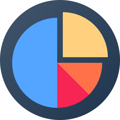 estadísticas Flat Circular Gradient icono