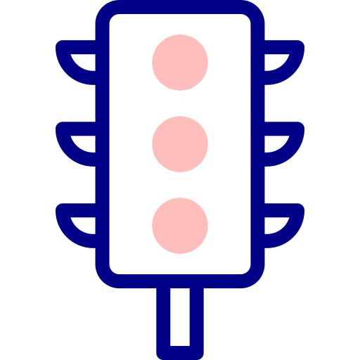 verkeerslichten Detailed Mixed Lineal color icoon