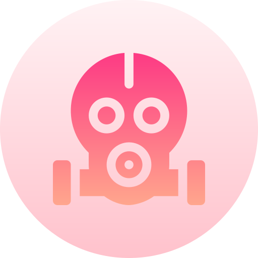 ガスマスク Basic Gradient Circular icon