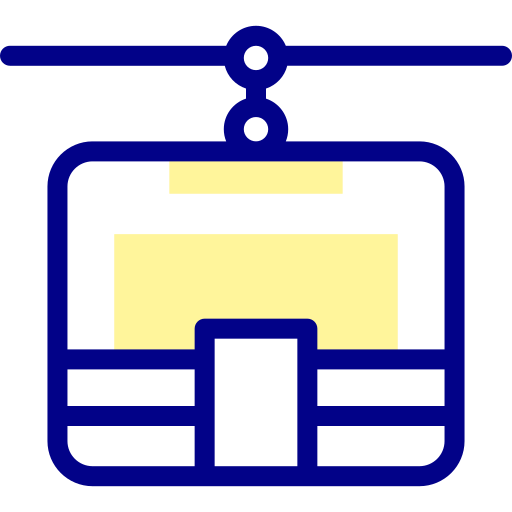 cabina della funivia Detailed Mixed Lineal color icona