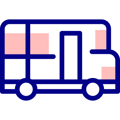 Ônibus escolar Detailed Mixed Lineal color Ícone