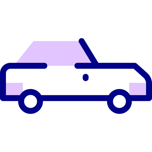 컨버터블 자동차 Detailed Mixed Lineal color icon