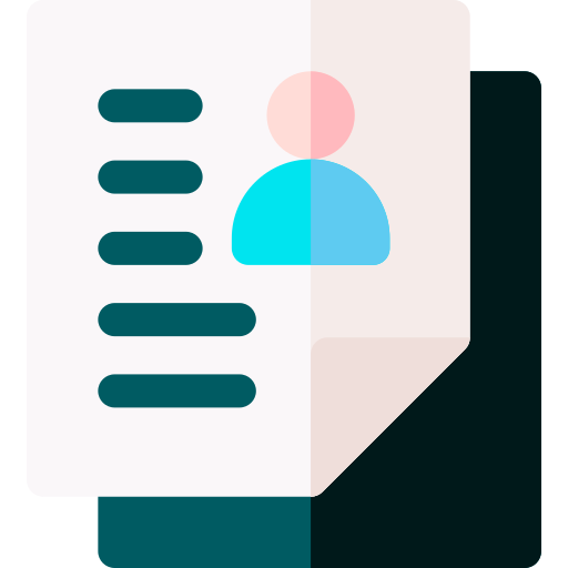 이력서 Basic Rounded Flat icon