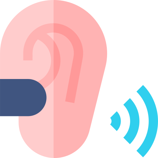 aide auditive Basic Straight Flat Icône