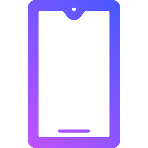 mobiele telefoon Generic Flat Gradient icoon