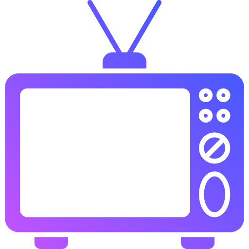 televisie Generic Flat Gradient icoon