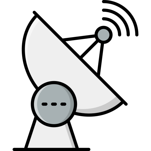 Satellite dish Generic Outline Color icon