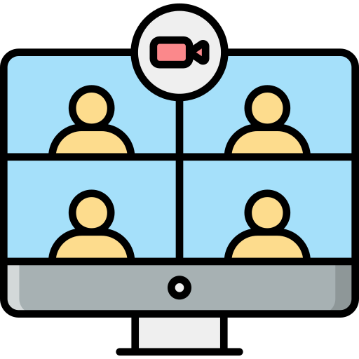 Video conference Generic Outline Color icon