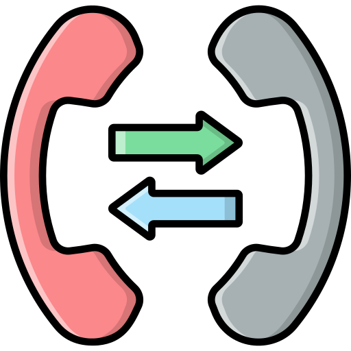 통화 전달 Generic Outline Color icon