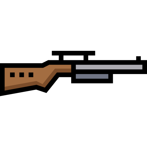 Rifle Detailed Straight Lineal color icon