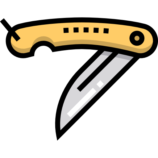 nóż Detailed Straight Lineal color ikona
