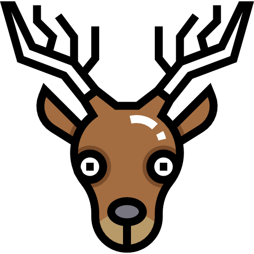 Deer Detailed Straight Lineal color icon
