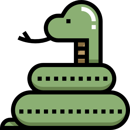 뱀 Detailed Straight Lineal color icon