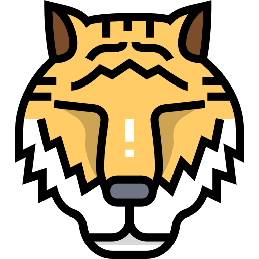 Tiger Detailed Straight Lineal color icon