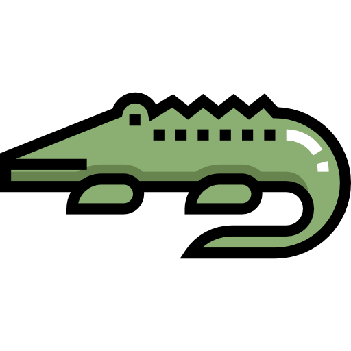Крокодил Detailed Straight Lineal color иконка