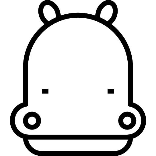 hipopotam Detailed Straight Lineal ikona
