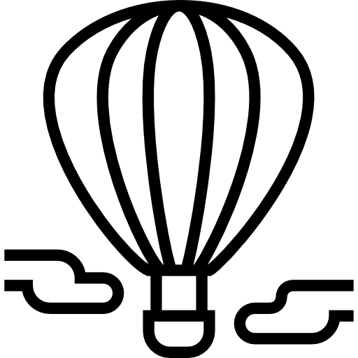 熱気球 Detailed Straight Lineal icon