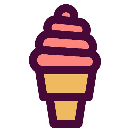 wafelek do lodów Generic Outline Color ikona