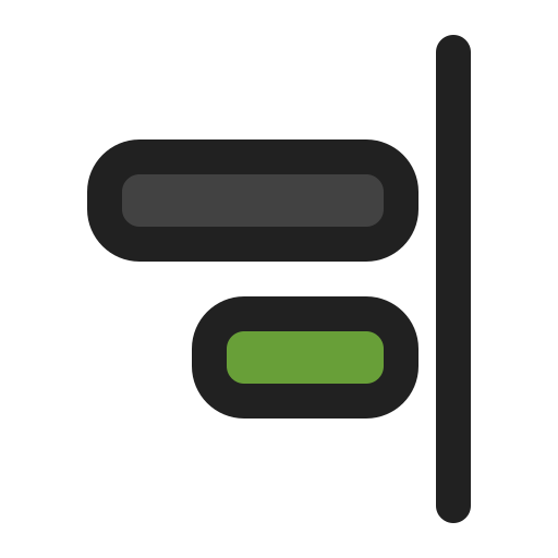 Right alignment Generic Outline Color icon