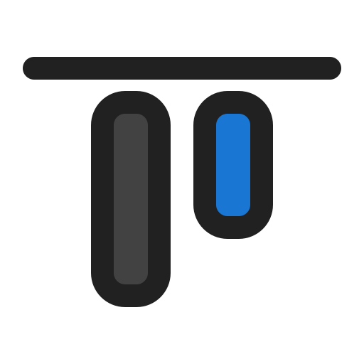 상단 정렬 Generic Outline Color icon