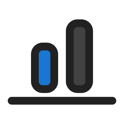 하단 정렬 Generic Outline Color icon