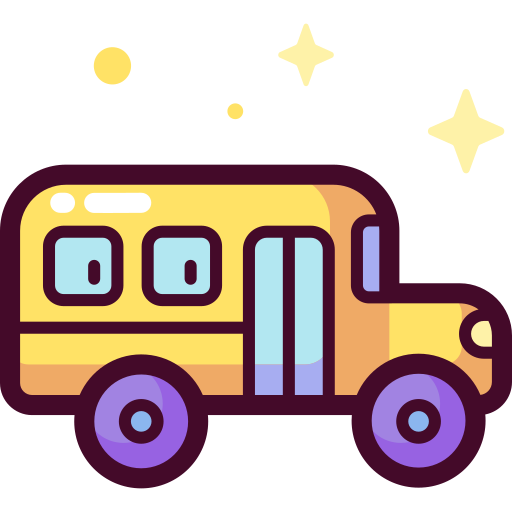 Ônibus escolar Special Candy Lineal color Ícone