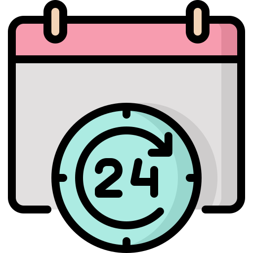 24 hours bqlqn Lineal Color icon