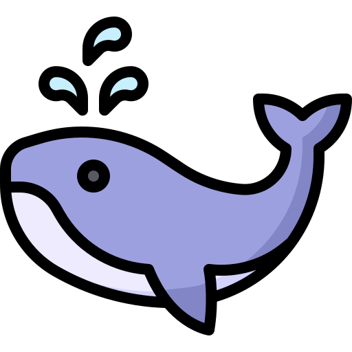 Whale bqlqn Lineal Color icon