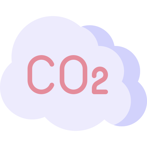 CO2 cloud bqlqn Flat icon