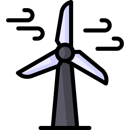 turbina eólica bqlqn Lineal Color icono