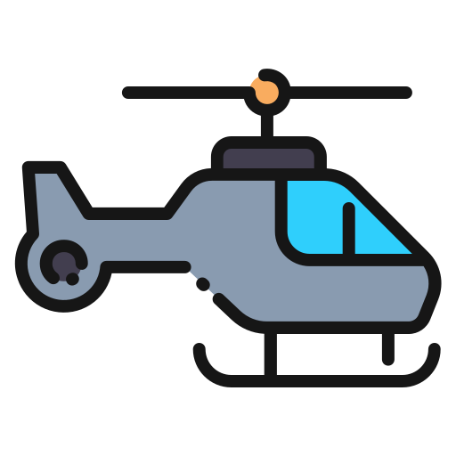 helicóptero Good Ware Lineal Color icono