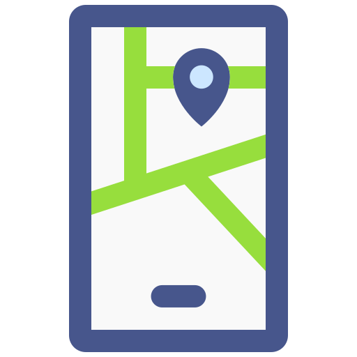 Mobile map Good Ware Flat icon