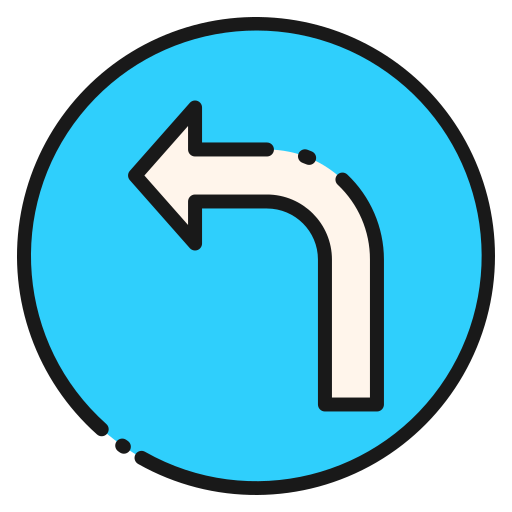 Turn left Good Ware Lineal Color icon