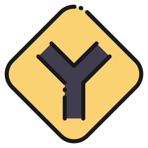 Y intersection Good Ware Lineal Color icon
