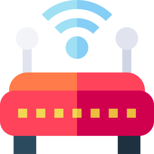 routeur wi-fi Basic Straight Flat Icône