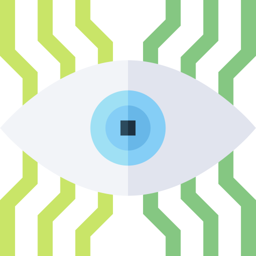 Eye scanner Basic Straight Flat icon