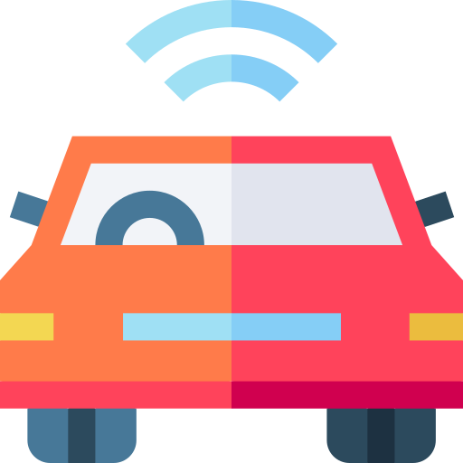 Автономный автомобиль Basic Straight Flat иконка