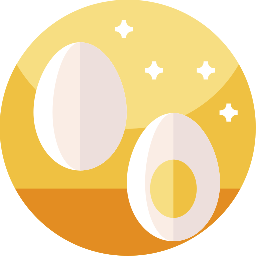 huevo duro Geometric Flat Circular Flat icono