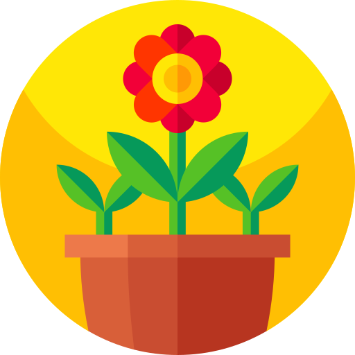 Flower pot Geometric Flat Circular Flat icon