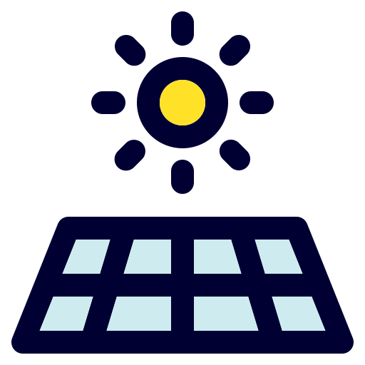 panel słoneczny Generic Outline Color ikona