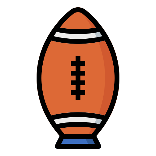 Rugby ball Andinur Lineal color icon