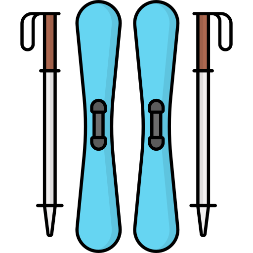 sprzęt narciarski Generic Outline Color ikona